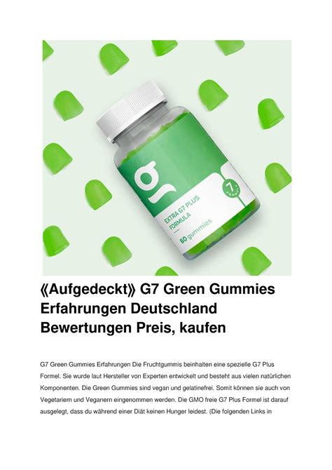 g7 green gummies erfahrungen